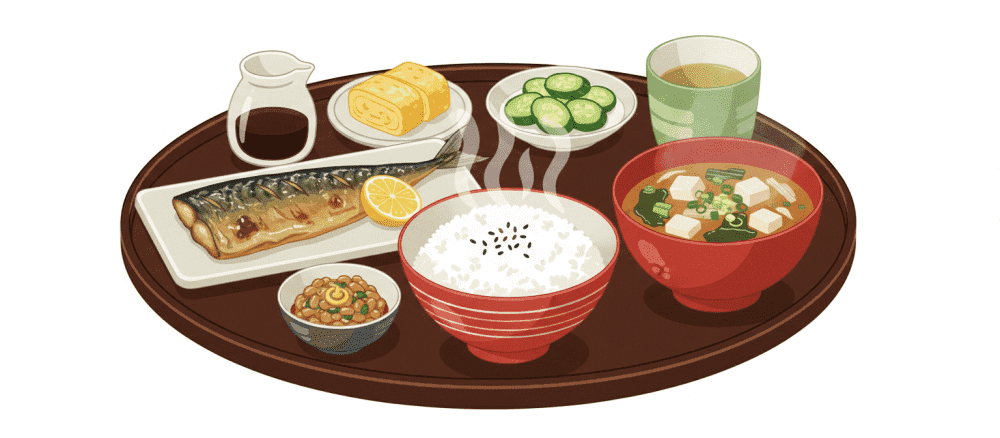 朝[あさ] ご 飯[はん] は 何[なに] です か ？