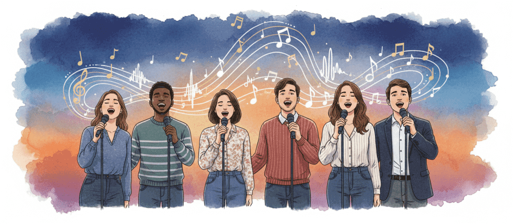 Bernyanyi Bersama Teman-Teman