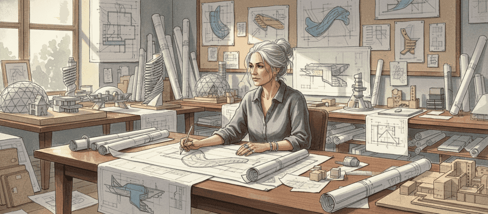 建筑(jiànzhù)[建築] 大师(dàshī)[大師] 的(de)[的] 故事(gùshì)[故事]