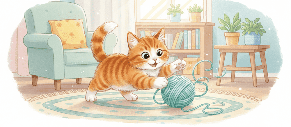 Chú Mèo Con Tinh Nghịch