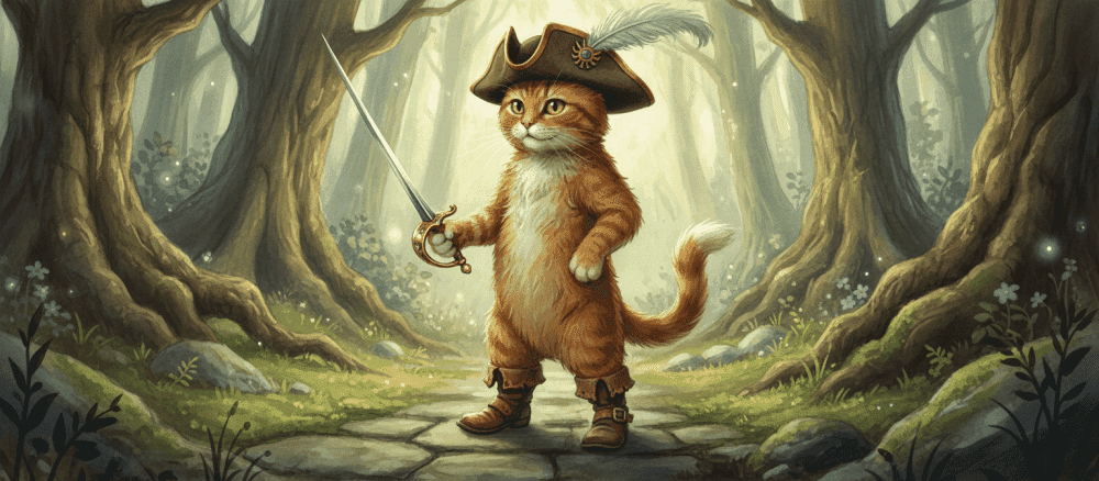 穿(chuān)[穿] 靴子(xuēzi)[靴子] 的(de)[的] 猫(māo)[貓](māo)