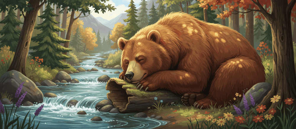 곰의 낮잠은 게으르지 않아요