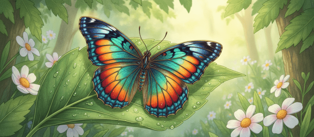 A borboleta tem cores lindas