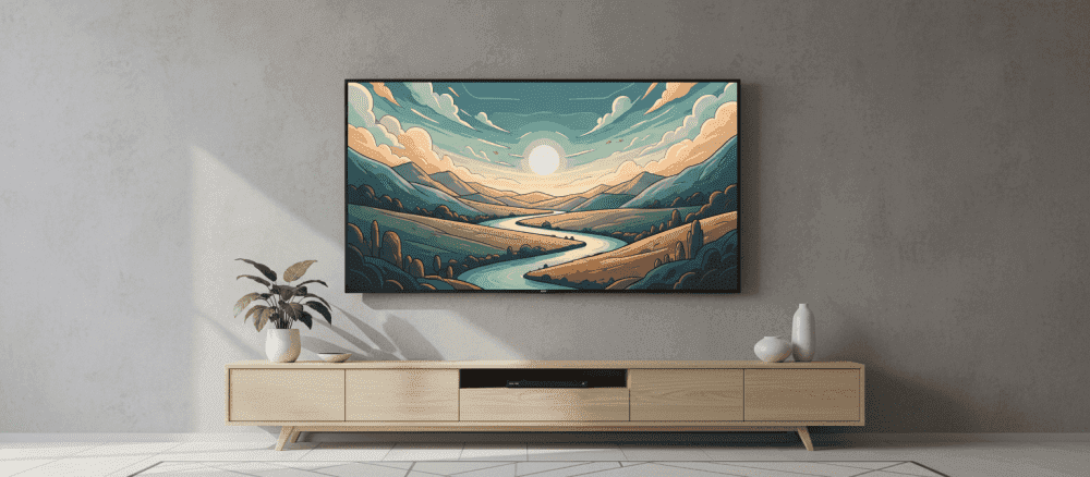 Televizorul cel mare din sufragerie