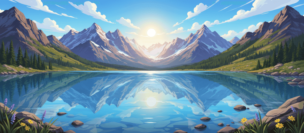 En dag ved fjellet og vannet