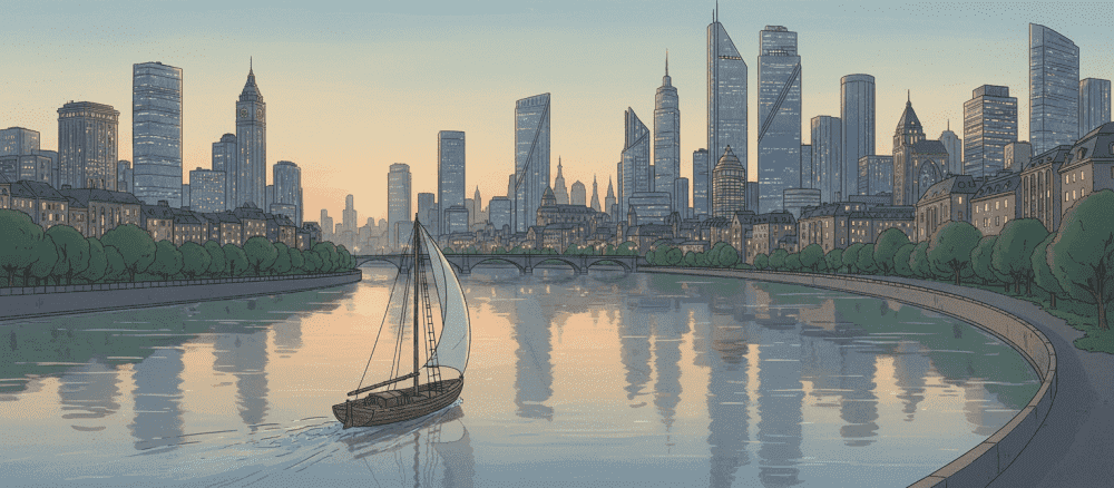 Uma viagem tranquila pelo rio