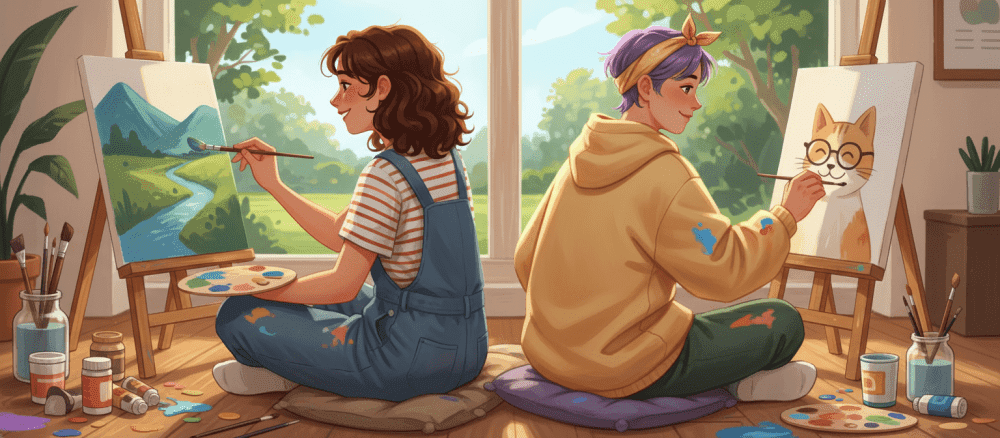 我(wǒ)[我] 的(de)[的] 好(hǎo)[好] 朋友(péngyǒu)[朋友] 画(huà)[畫] 画(huà)[畫] (de)[的] 故事(gùshì)[故事] 。(。)[。]