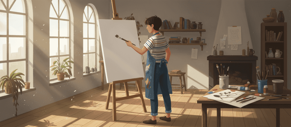 私[わたし] の 初[はじ]めて の 絵[え] を 描[か]く