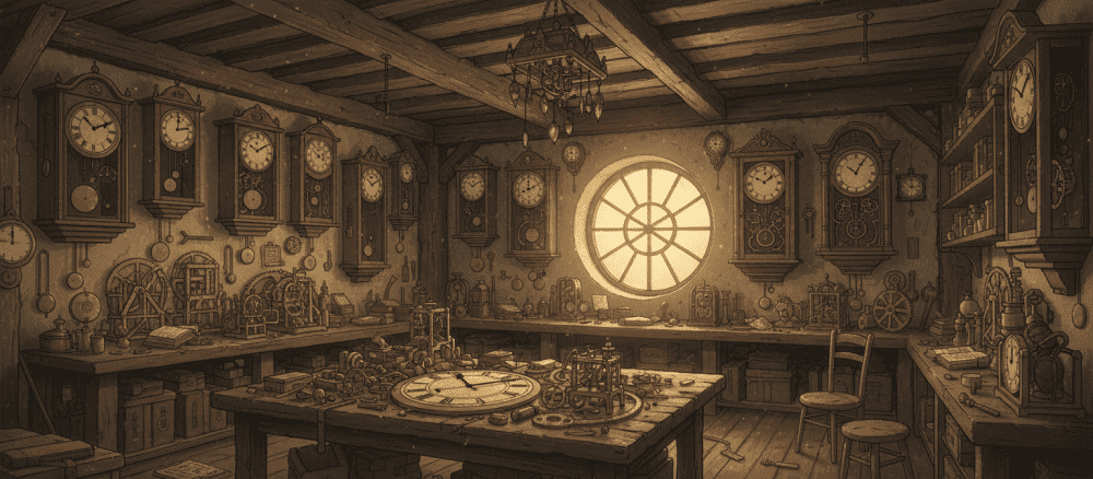 오래된 시계 수리점