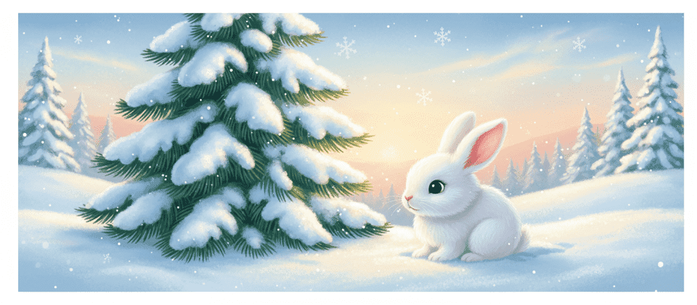 Zimowa przygoda króliczka