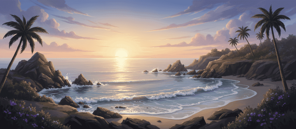 Morgenlys over havet