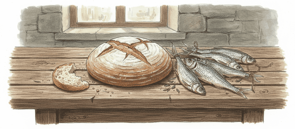 Maten de spiste før