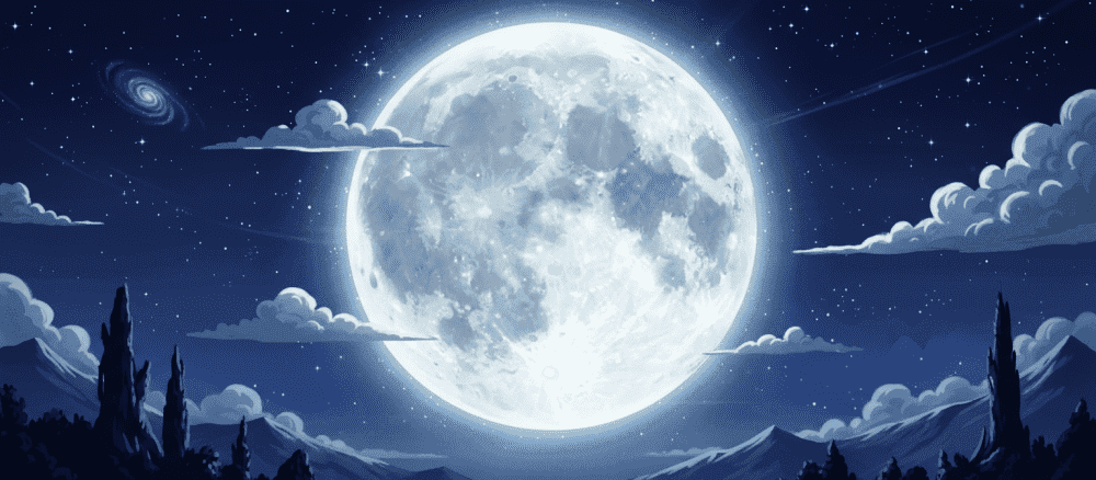 La luna di notte