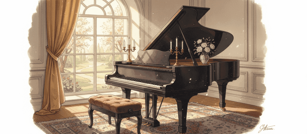 Pianoet i stuen