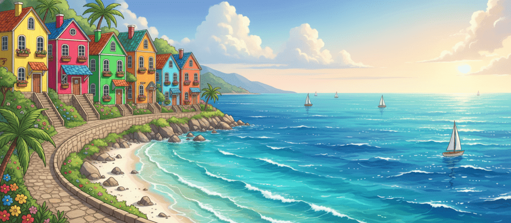 I colori delle case sul mare