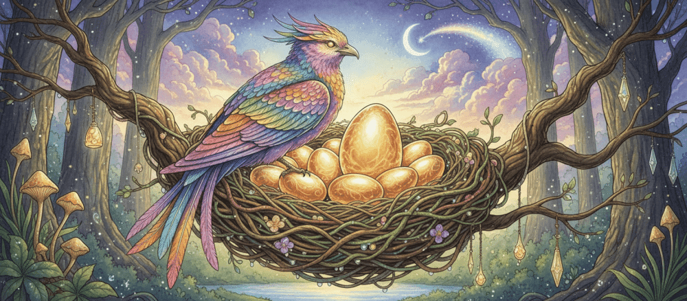 金[きん] の 卵[たまご] を 産[う]む 鳥[とり]