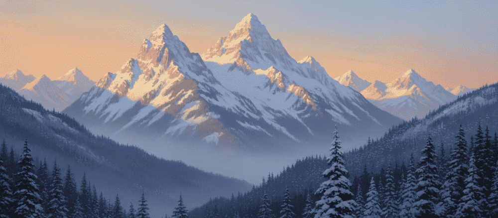 De vroege ochtend in de bergen