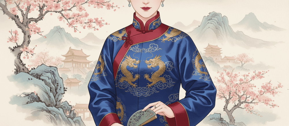 漂亮(piàoliang)[漂亮] 的(de)[的] 唐装(tángzhuāng)[唐裝]