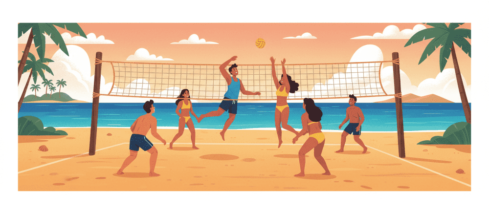 Volleyball am Strand