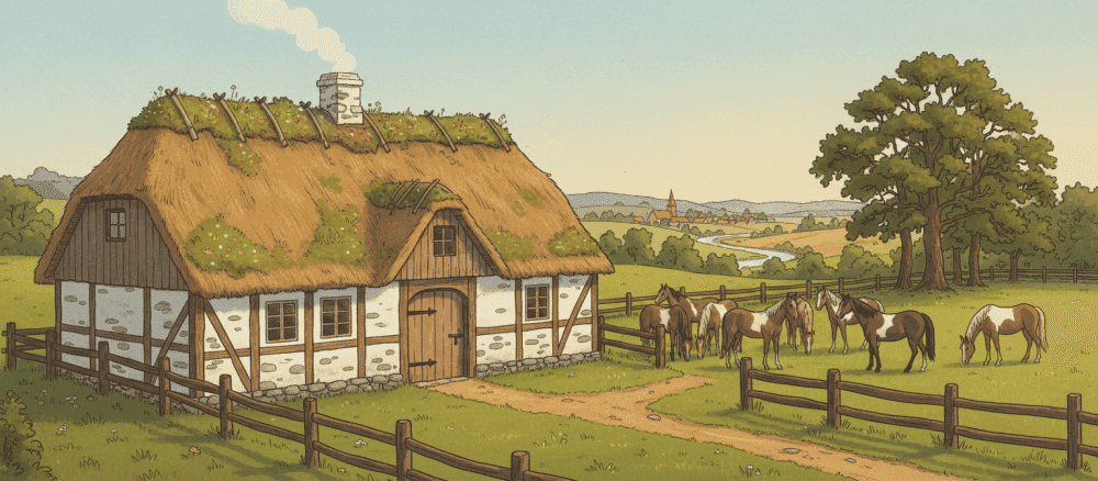 Livet på en bondegård i gamle dage
