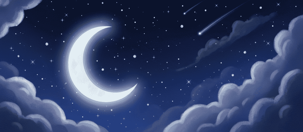 A lua e as estrelas