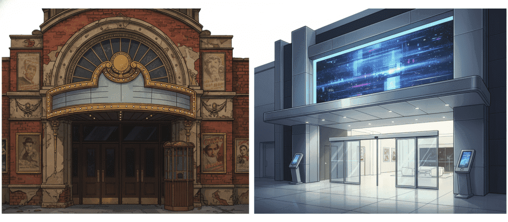 L'évolution des salles de cinéma