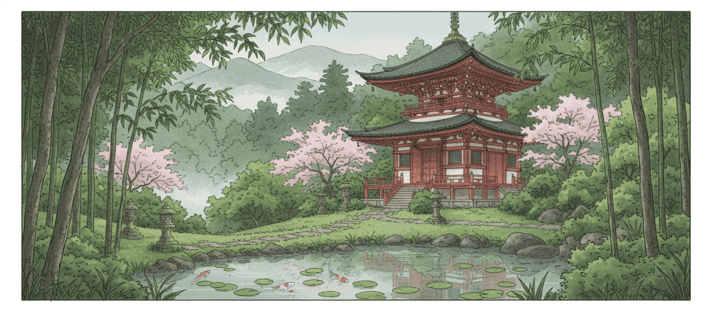 京都[きょうと] の 歴史的[れきしてき] な 建物[たてもの] を 見[み]る