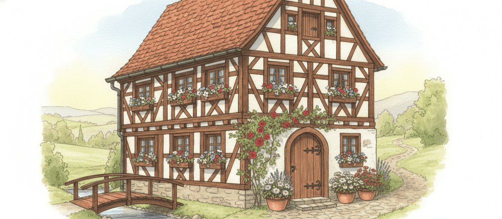 Alte Fachwerkhäuser im Schwarzwald