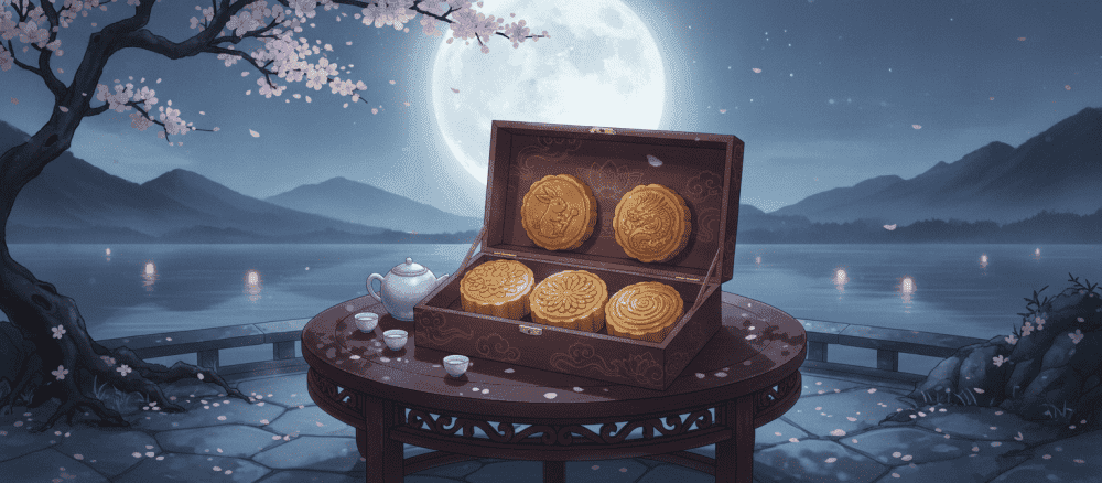 中秋节(zhōngqiūjié)[中秋節] 吃(chī)[吃] 月饼(yuèbǐng)[月餅]