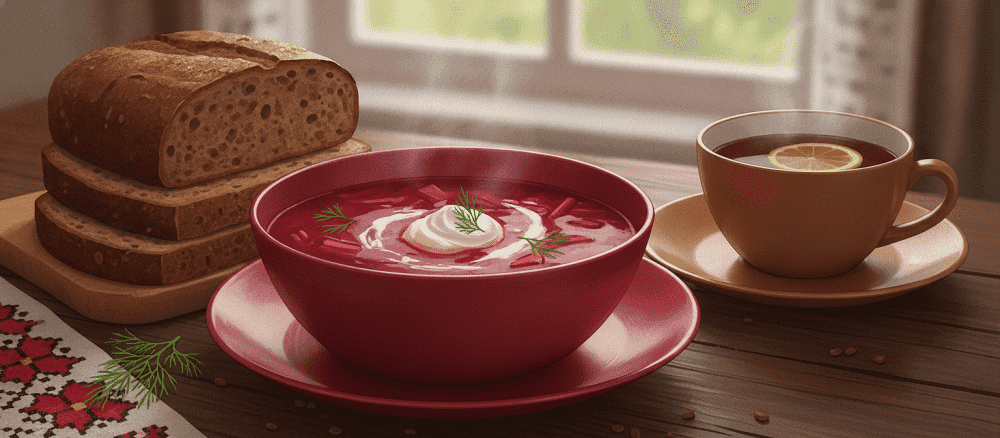 Вкусная еда в русском ресторане