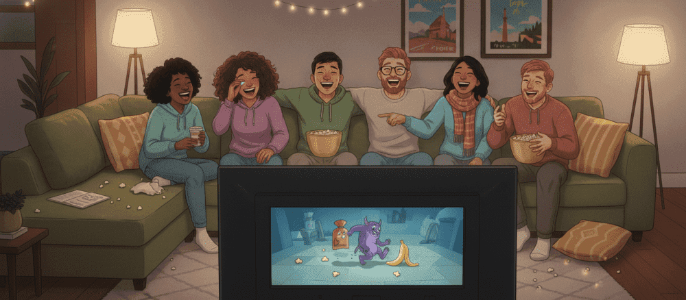 Una tarde de películas con amigos