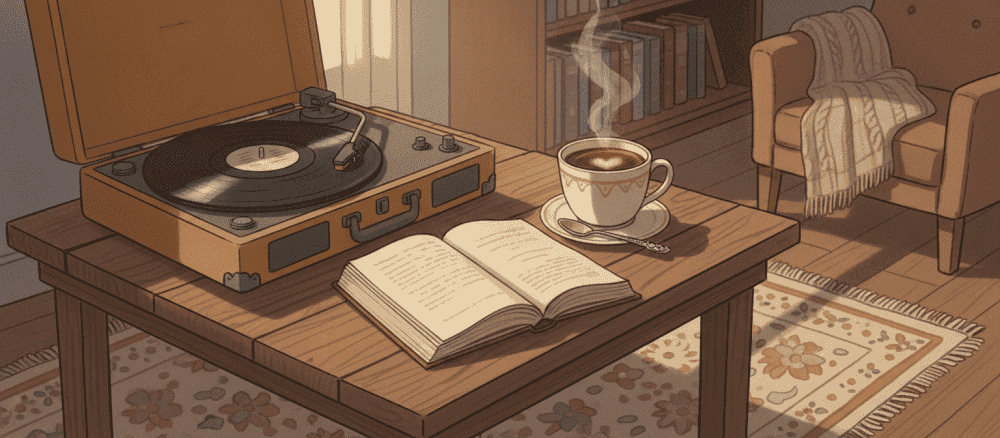 ジャズ[じゃず] を 聞[き]き ながら 読書[どくしょ] する 夜[よる]