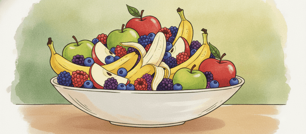 Fruta fresca para um lanche rápido