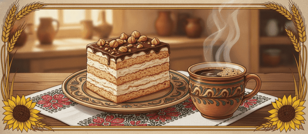 Київський торт та кава