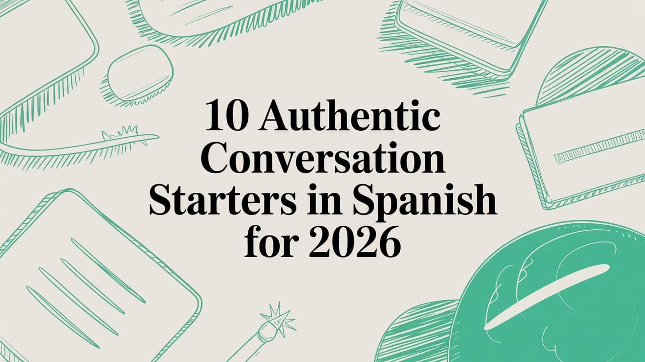 10 Authentic Conversation Starters in Spanish for 2026