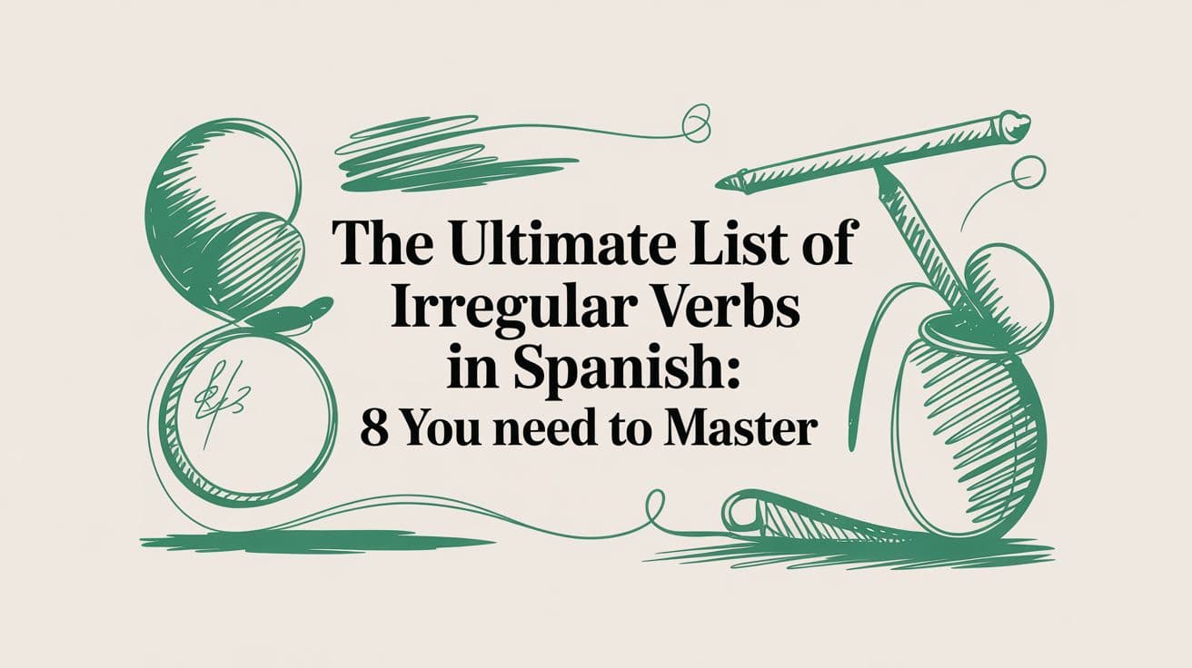 The Ultimate List of Irregular Verbs in Spanish: The Ones You Need to Master
