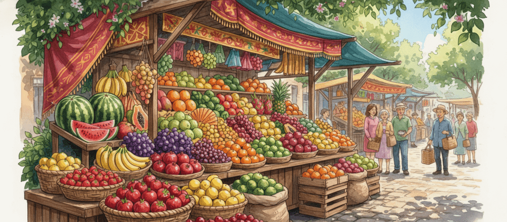 El mercado de frutas
