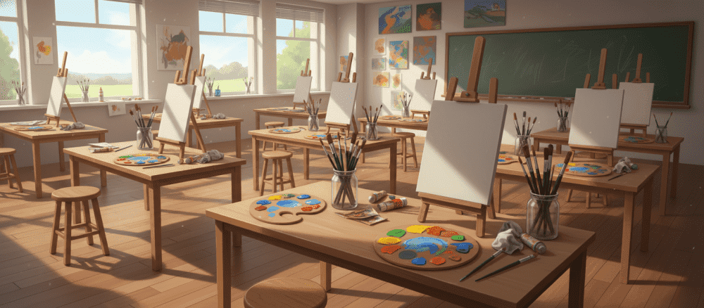 Aulas de arte na escola