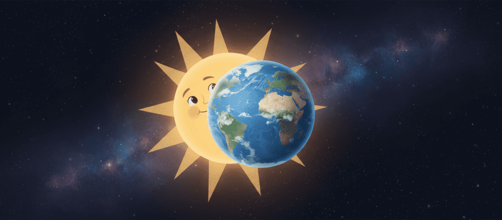 Die Sonne und die Erde