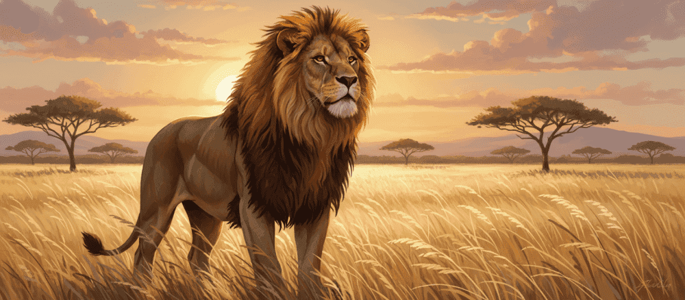 Il leone vive nella savana