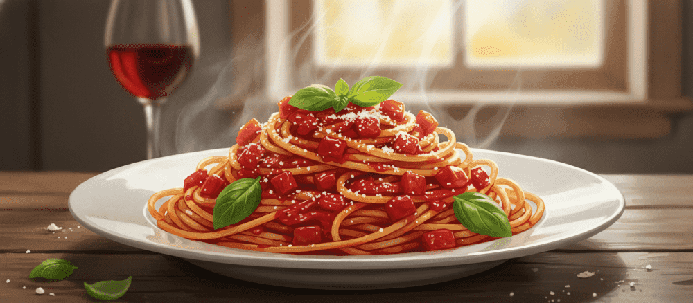 Verse pasta met tomatensaus
