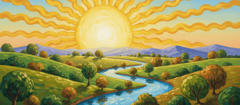 Die Sonne malt gelb