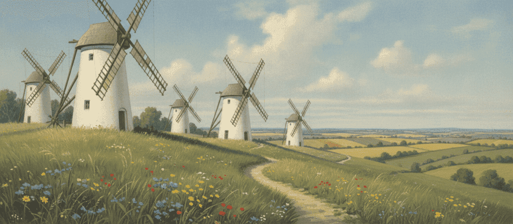 Os moinhos de vento da paisagem portuguesa