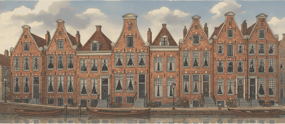De geschiedenis van oude stadshuizen