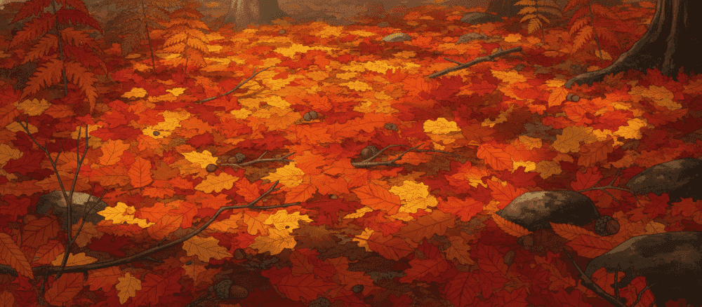 Herbstblätter auf dem Boden