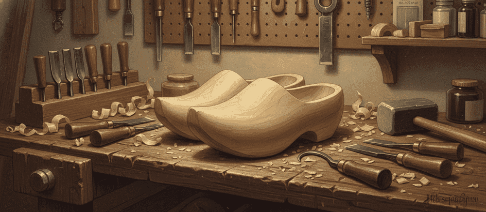 Het oude ambacht van de klompenmaker