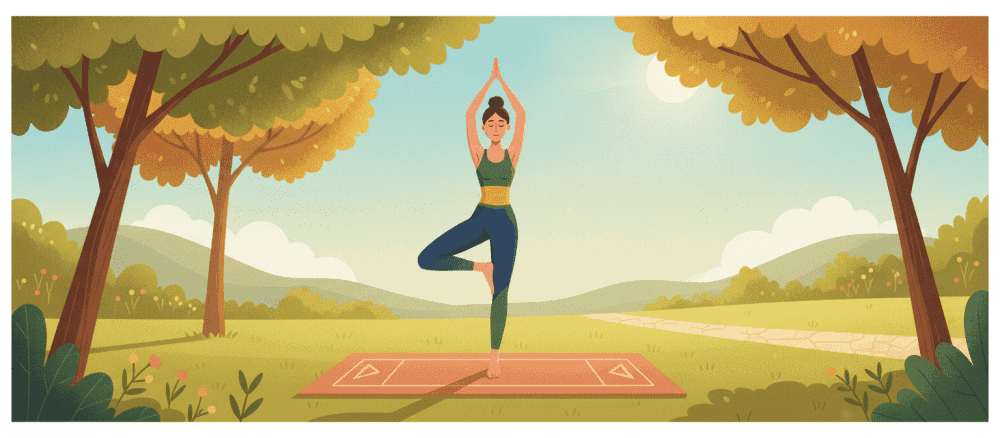 Yoga in het park