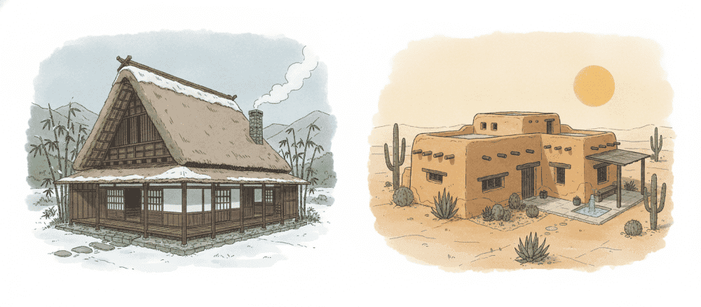 ¿Cómo cambia el clima el diseño de casas?