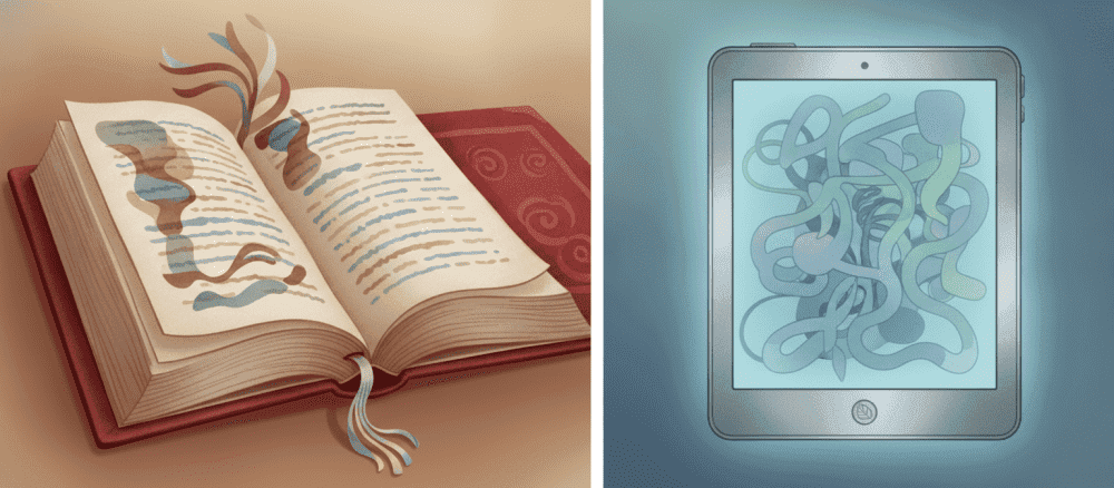 Ler livros físicos ou digitais