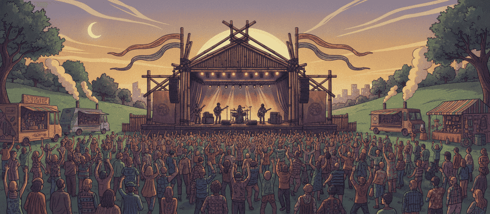 Musikfestivals in der Natur